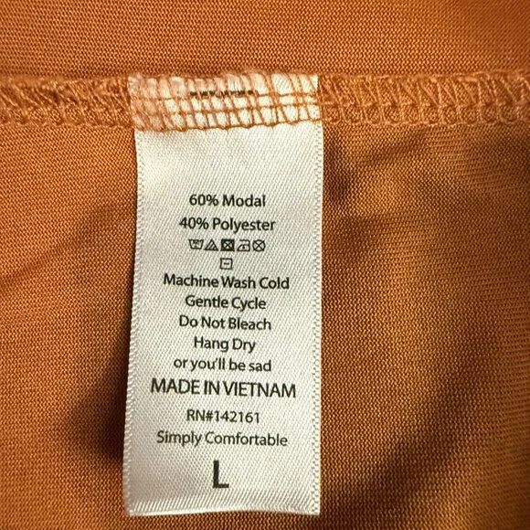 LuLaRoe Irma , Size Large, Solid Golden pumpkin - Picture 3 of 3